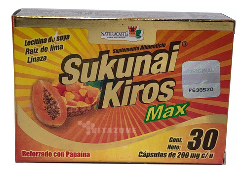 Sukunai Kiros Max 30 Cápsulas Sabor Sin sabor