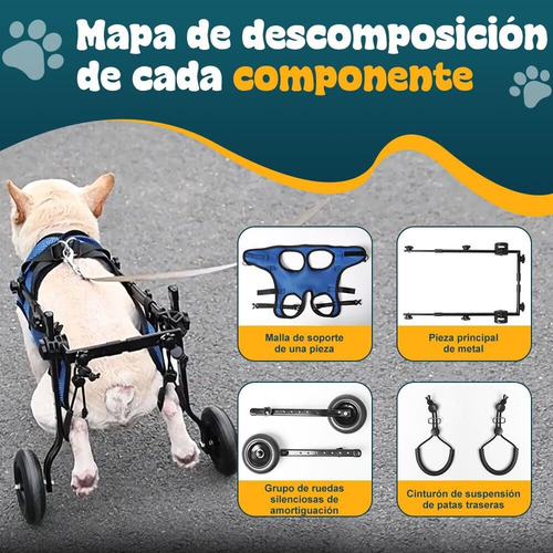 Z Silla De Ruedas Ligera Para Perros Carro Ajustable 1pc