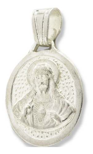 Medalla Plata 925 Religiosa Mujer ,sagrado Corazón,comunion