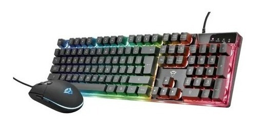 Combo Gaming Teclado Mouse Luz Led Trust Gxt 838 Azor