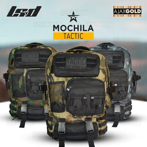 Imagen 8 de 10 de Mochila Urbana Deportiva Escolar Tactica Reforzad Notebook