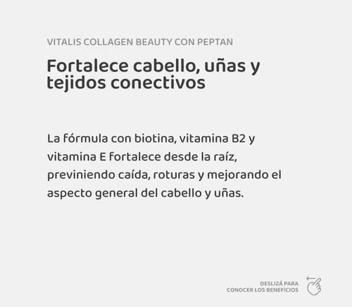 Vitalis Collagen Beauty Con Peptan Plan 180 Días Limón