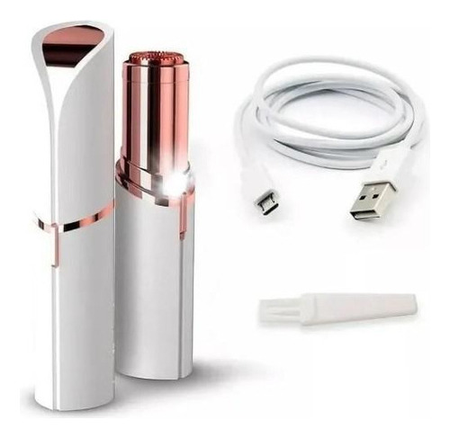 Depilador Eletrico Batom Recarregável Usb + Cabo