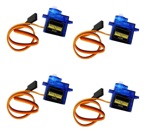 Imagen 1 de 2 de Mini Servo Motor Sg90 9g Pack X4 Arduino