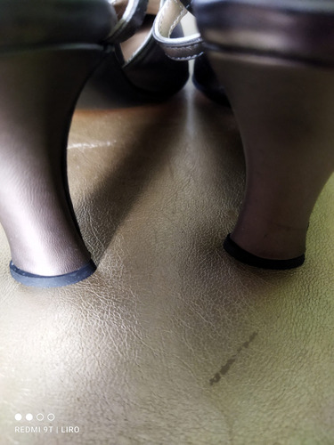 Zapatos De Vestir, Cuero Natural, Peltre, 37. Estreno.