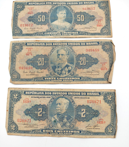Billetes Antiguos Brasil 1939 (lote) - Numismatica (Usado)