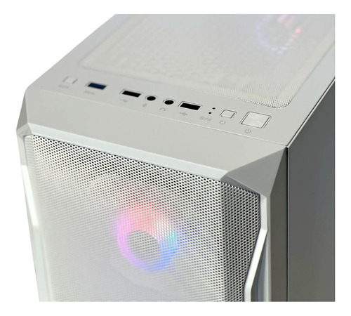 Gabinete Gamer Noxi Hika White X 4 Fan Rgb + Vidrio Templado