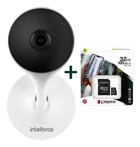 Imagem 2 de 3 de Câmera Ip Intelbras Ic3 Mibo Wifi C/ Cartão 32gb Kit 4 Unid