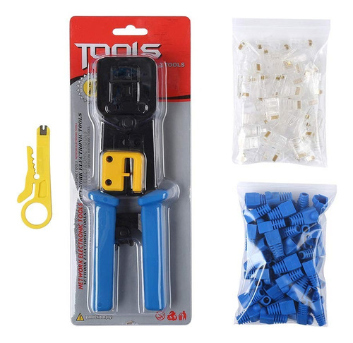 Crimpeadora Rj45 +50 Conector Cat6 Prensa Anticorte