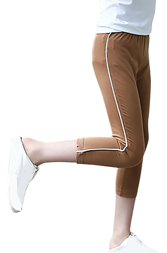 Leggings Elásticos Casuales A Rayas Para Niñas De 3 A 14 Año
