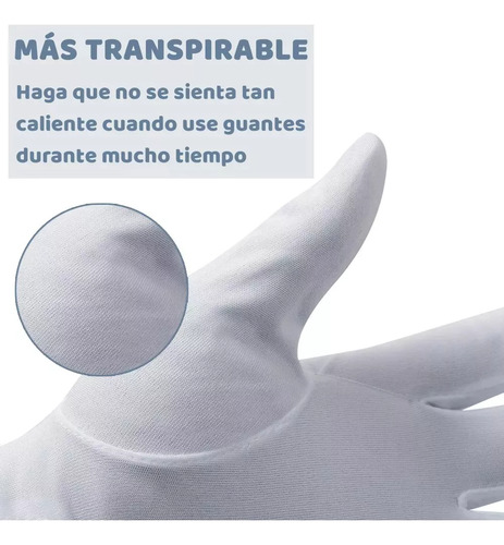** 10 Pares Guantes Blancos Algodón For
