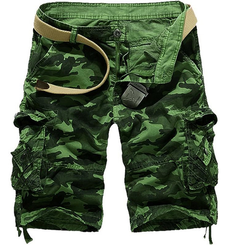 Bermudas De Camuflaje Para Hombre, Pantalones Cortos Cargo A