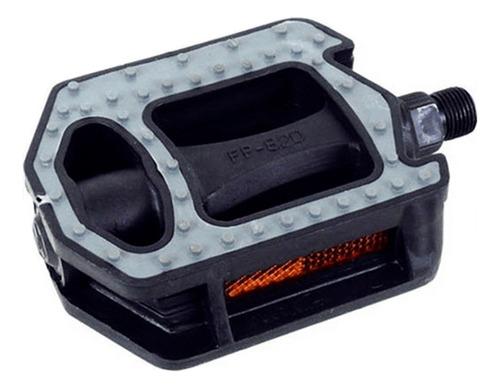 Pedal Plástico Mtb Fp-820 9/16 Color Negro Con Gris