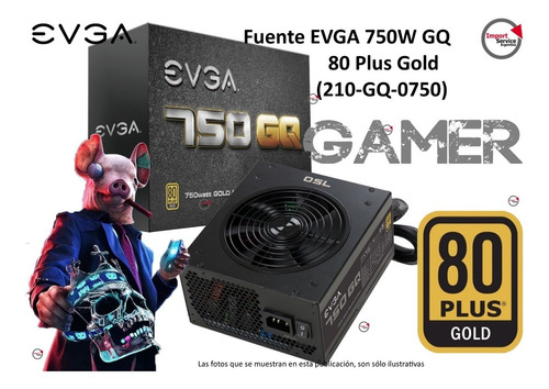 Fuente Gamer Evga 750w Gq 80 Plus Gold (210-gq-0750)