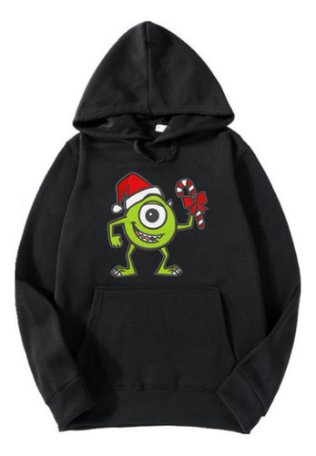 Sudadera Navidad Navideño Mike Wazowski Bastón Navideño