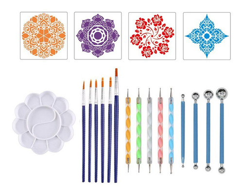 Conjunto De 20 Peças Mandala Dotting Ferramentas Diy Pintur