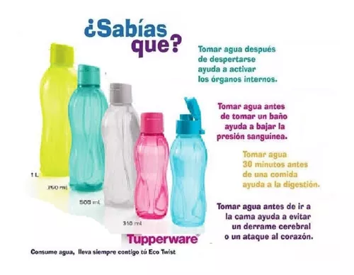 Botella Para Agua Eco Twist Capacidad 500ml Tupperware