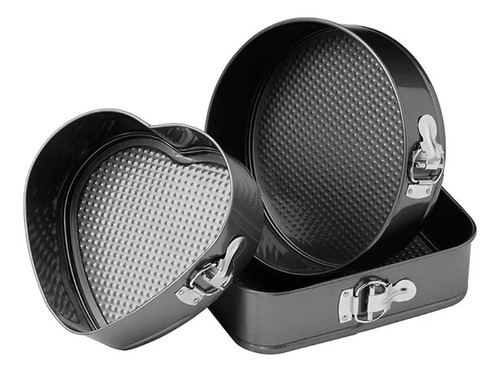 Set De 3 Moldes Para Torta Pan Desmontable