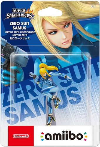 Figura Amiibo Zero Suit Samus Metroid Super Smash Bros