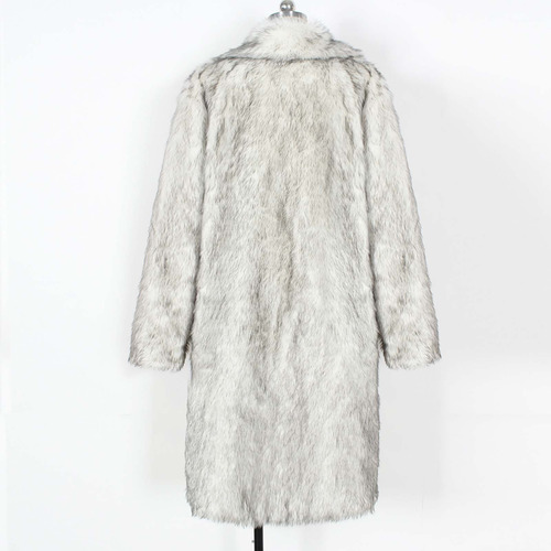 Chaqueta Larga E Para Mujer, Cálida, Con Pelo Sintético, Para Mujer, Invierno 3001