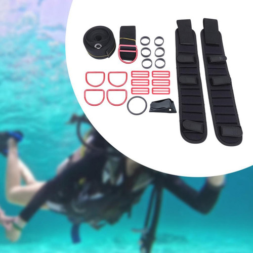 Conjunto De Arnés Dir Con Placa Trasera Para Buceo, Rojo