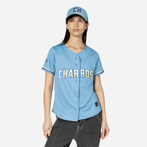 Jersey New Era Charros Jalisco Beisbol Lmb 25 Cielo Dama