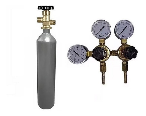 Tubo Co2 De 1 M3 + Regulador 2 Salidas P/ Carbonatar Cerveza