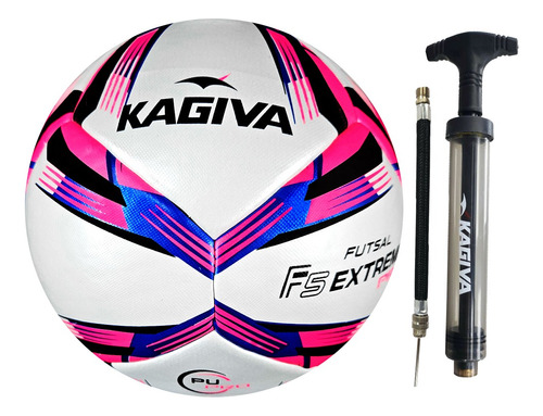 Bola Futsal Kagiva F5 Extreme Pró Oficial Mais Inflador