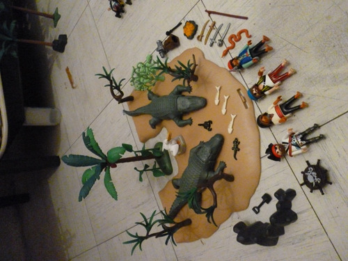 Playmobil Lote Isla Cocodrilos Piratas