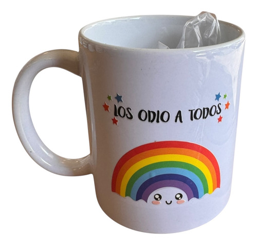Taza Para Cafe Decorada Los Odio A Todos Es En Serio Blanco Odio