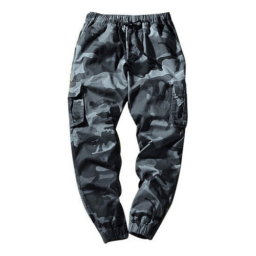 Pantalones De Camuflaje Casual Atado Para Hombre