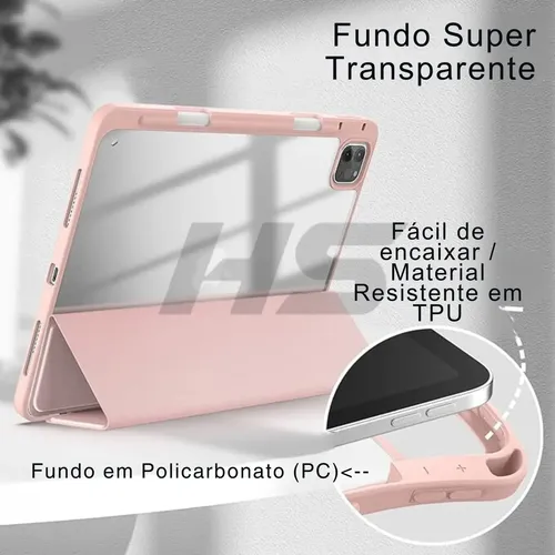 Capa De Tablet iPad Pro 11 A1980 Design Fino Pencil Holder Cor