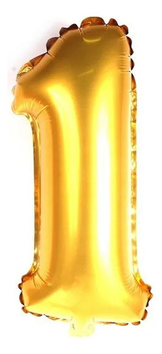 Balão Número Metalizado 75cm Balao Aniversário Festa Eventos Cor Dourado