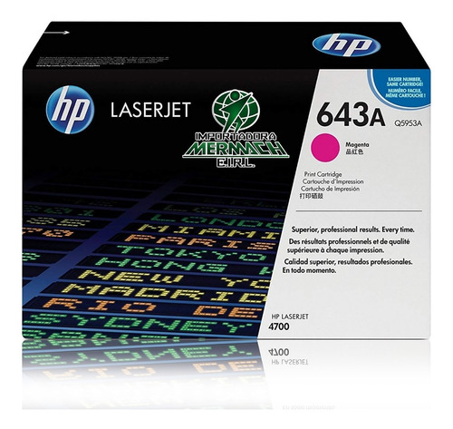 Toner Hp Magenta 643a Q5953a Color Laserjet 4700