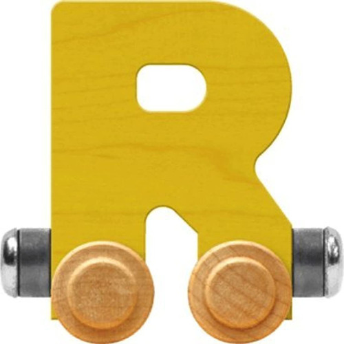 Letra R En Madera Brillante Color Amarillo.marca Pyle