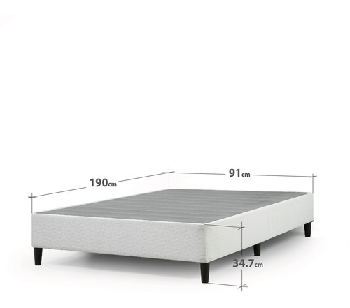 Imagen 2 de 8 de Base De Cama Keenan Zinus 1 Plaza 90x190x36cm
