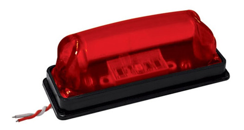 Faro Lateral 12v/24v Rectangular Fino Rojo Led