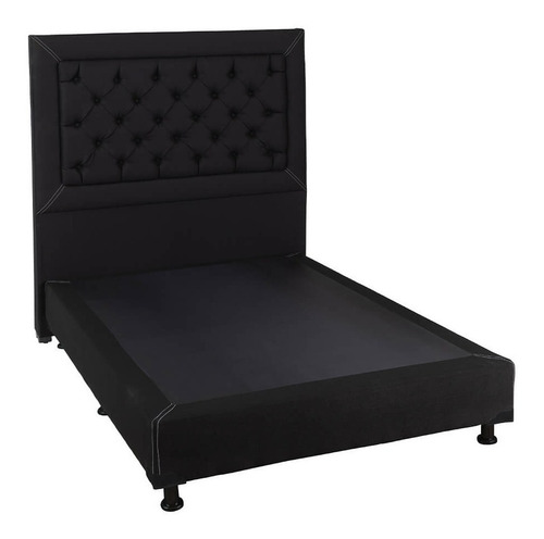 Cabecera Matrimonial Dicasa Mary Negro + Box Dicasa Black