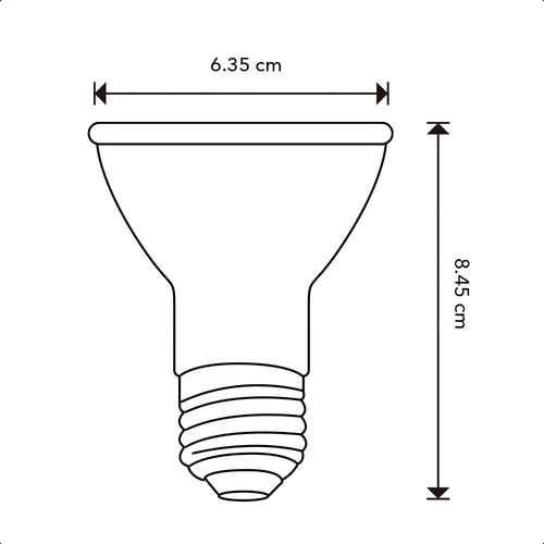 Lampara De Led Icon Par20 8w 6500k Base E26 Long Neck Luz Blanco frío