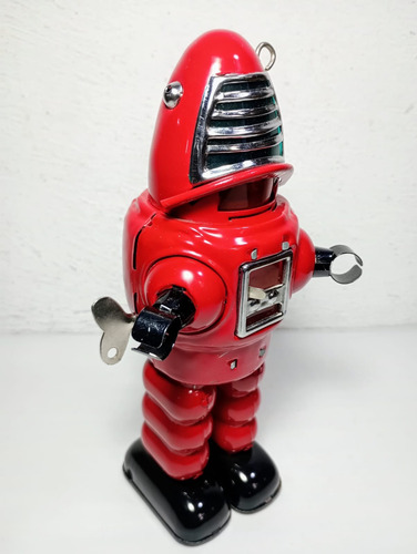 Robot Estilo Retro Robby Cuerda (no Funciona) Robot Rojo (Usado)