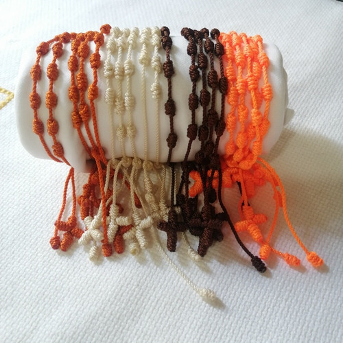 Imagen 6 de 10 de Denarios, Decenarios Pulsera En Hilo Terlenca Para Recuerdos