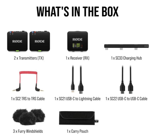 Microfone Rode Wireless Go Gen 3 Compacto, Sem Fio 32 Bit