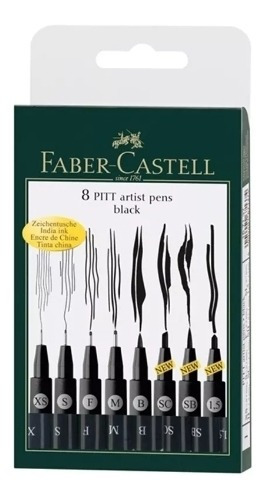 Faber-castell Marcador Pitt 8 Tinta Negra