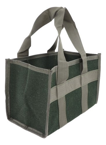 Bolsa De Herramientas De Boca Ancha De Lona Verde De Gran Ca