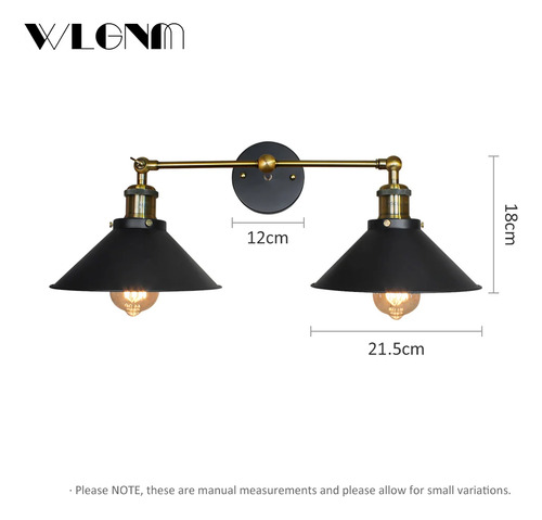 Lámpara De Pared Moderna De 2 Cabezales Para Sala De Estar C