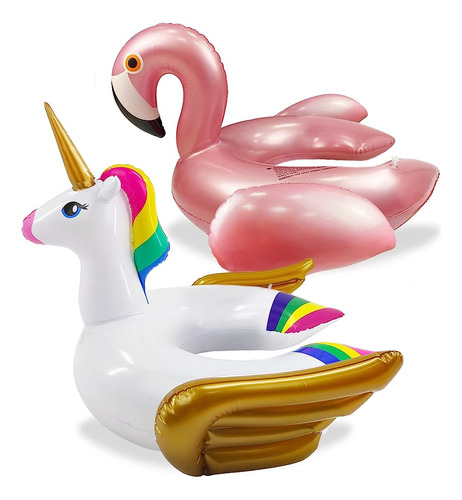 Igeekid Unicorn & Flamingo Pool Float (2 Pack), Anillos De N