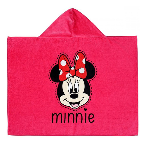 Imagem 3 de 3 de Toalha Banho Infantil Capuz Minnie Disney