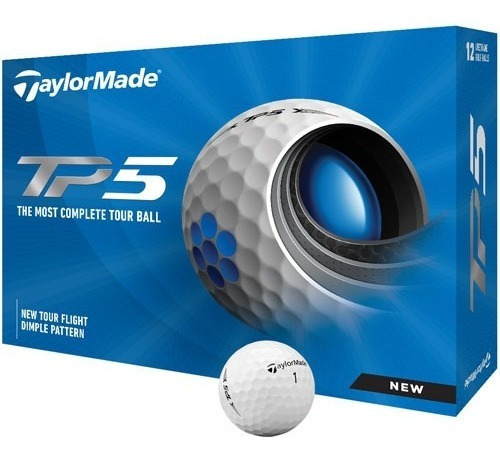 Imagen 1 de 7 de Pelotas Golf Taylormade Tp5 - Caja X12 Color Blanco