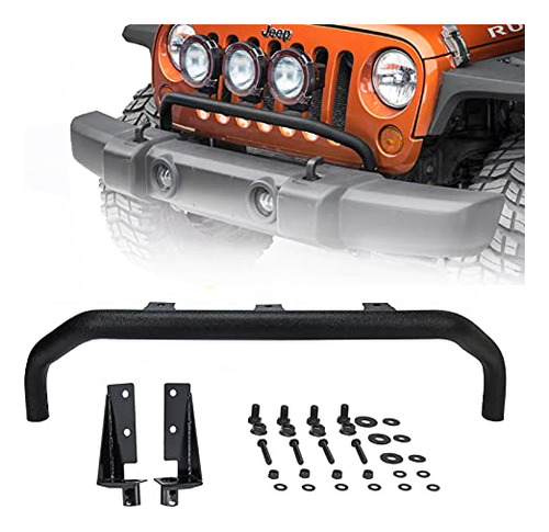 Front Bumper Mounted Light Bar Compatible With Jeep Wra...