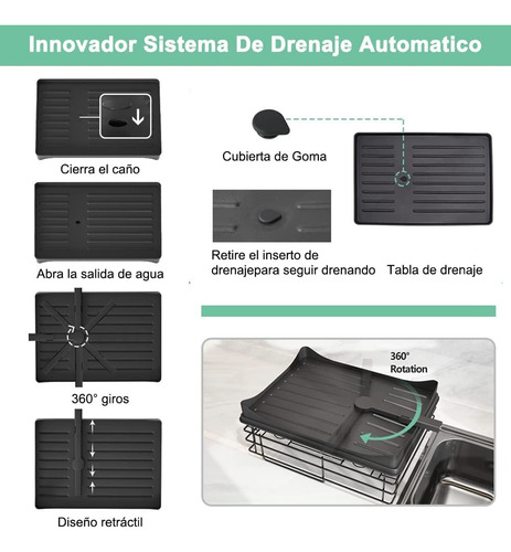 Escurridor Platos 2 Nivele Acero Inoxidable Secaplato Cocina